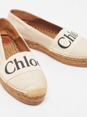 Chloé Leather Graphic Print Espadrilles